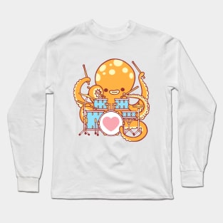 Octopus Drummer Long Sleeve T-Shirt